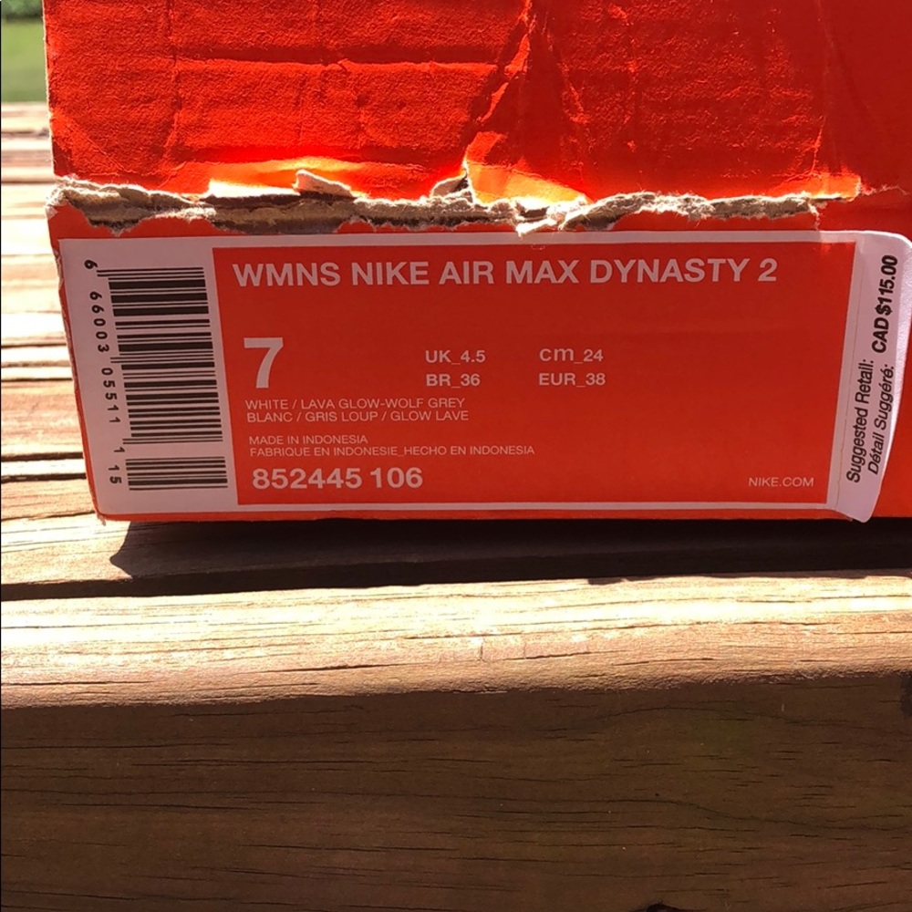 Women’s Nike Air Max Dynasty 2 Lava/Grey sz 7 - Picture 8 of 8